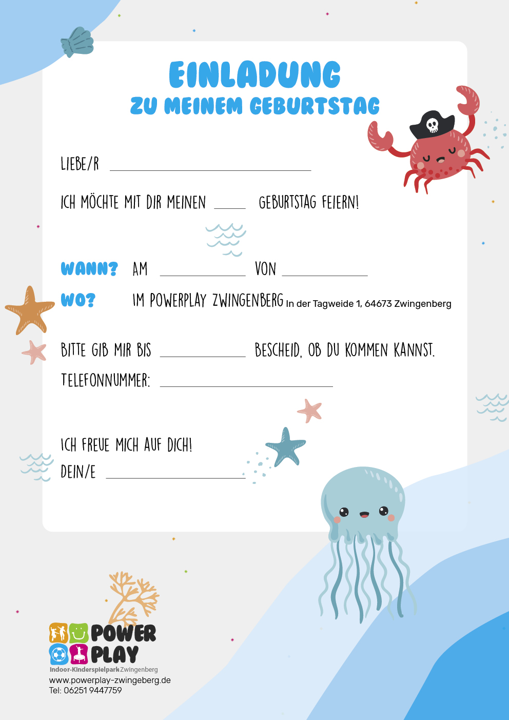 Downlaods Geburtstagseinladung
